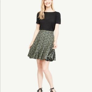 Ann Taylor Olive A-Line Mini Skirt Size 00 Petite